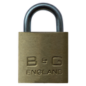 B&G Warded Brass Open Shackle Padlock - Steel Shackle - 32mm KA `D4` - D101