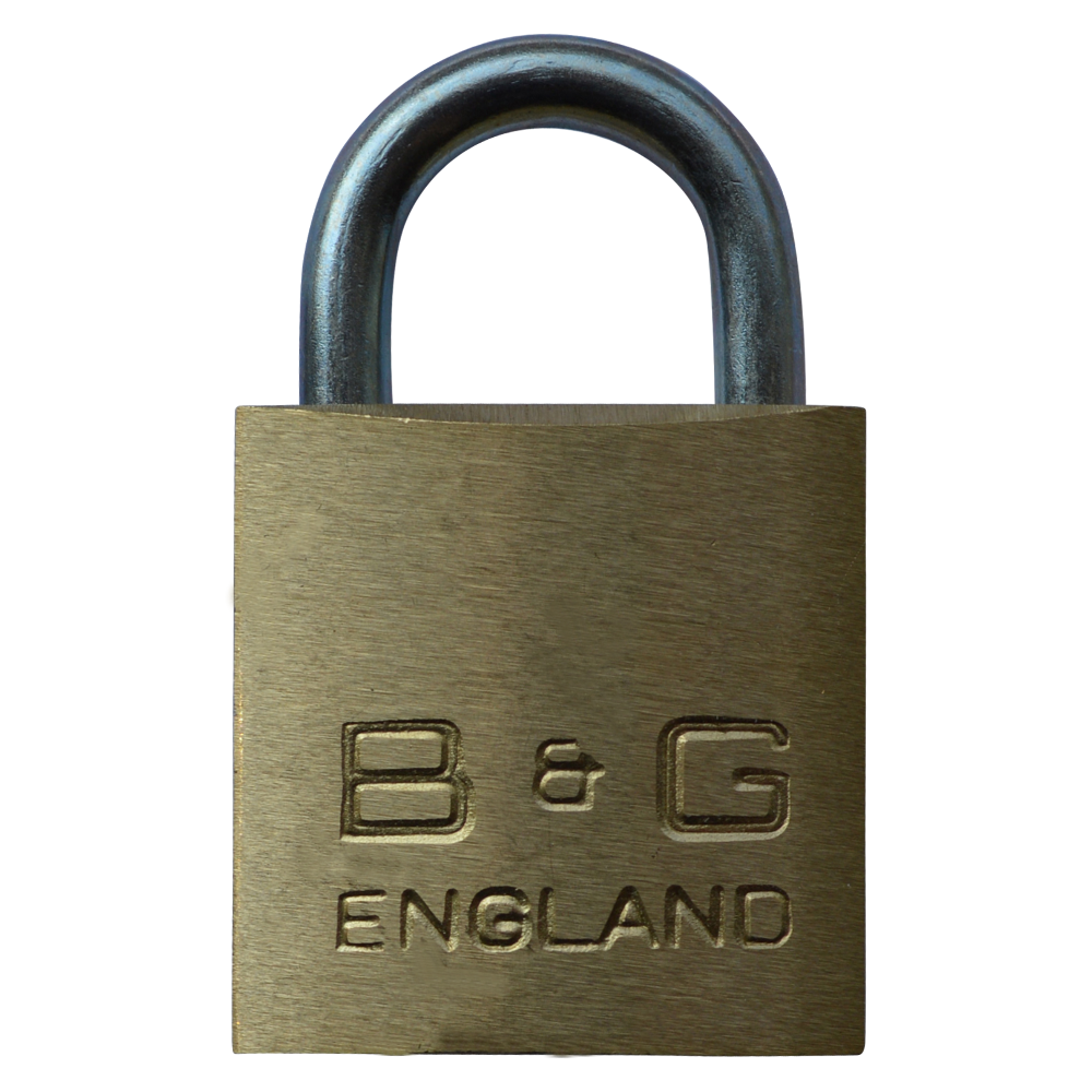 B&G Warded Brass Open Shackle Padlock - Steel Shackle - 32mm KA `D4` - D101