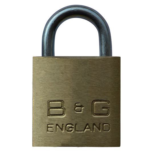 B&G Warded Brass Open Shackle Padlock - Steel Shackle - 32mm KA `D4` - D101