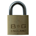 B&G Warded Brass Open Shackle Padlock - Steel Shackle - 38mm KA `D4` - D102
