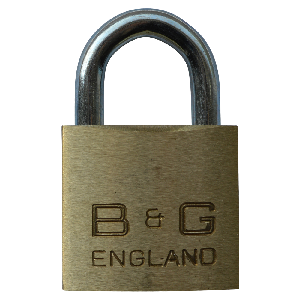 B&G Warded Brass Open Shackle Padlock - Steel Shackle - 38mm KA `D4` - D102