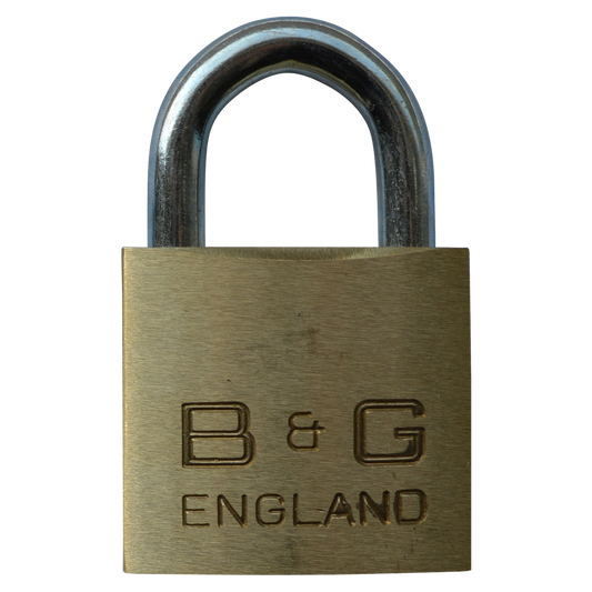 B&G Warded Brass Open Shackle Padlock - Steel Shackle - 38mm KA `D4` - D102