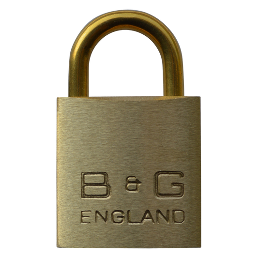 B&G Warded Brass Open Shackle Padlock - Brass Shackle - 32mm KA `D4` - D101B