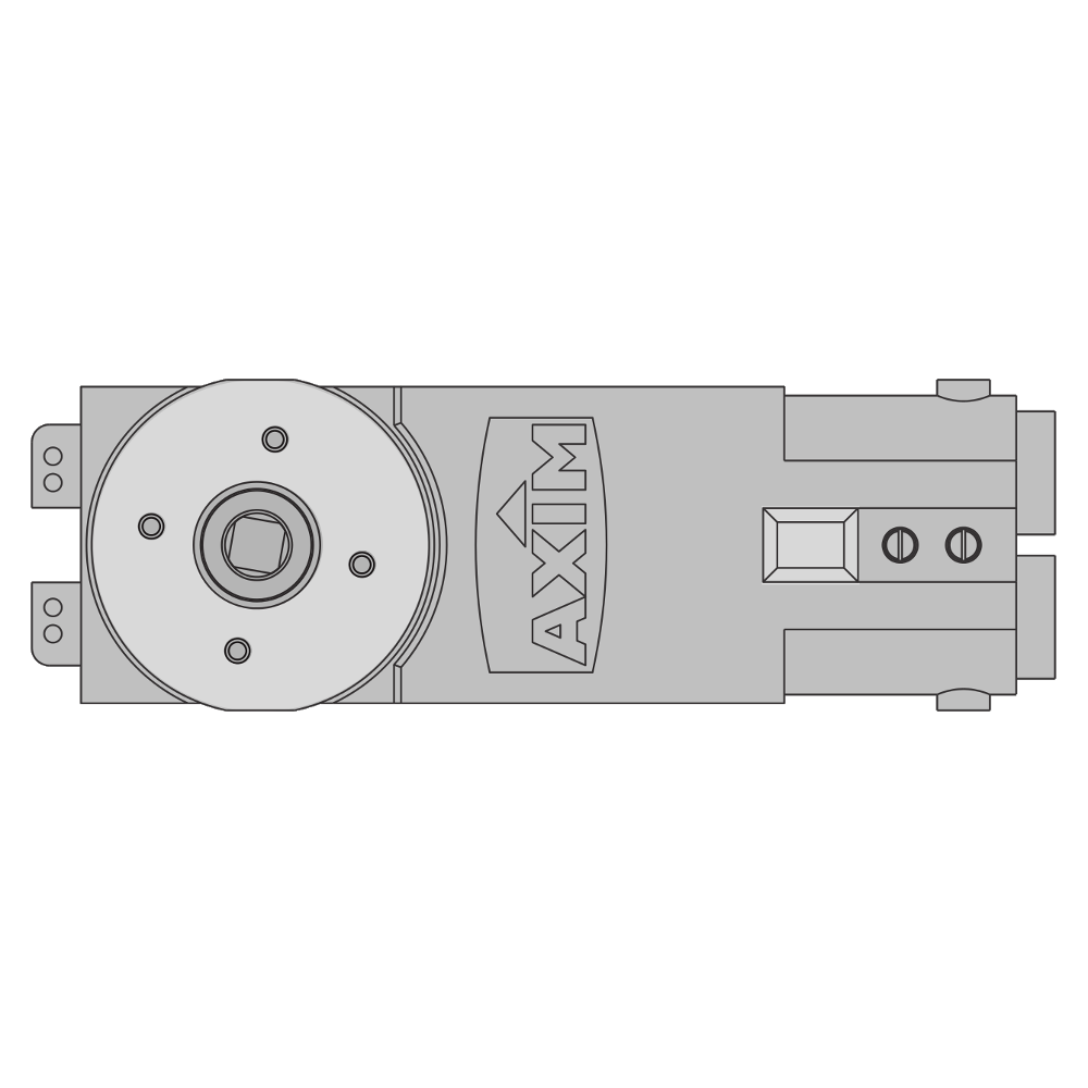 AXIM TC-9901 Concealed Transom Closer Body Only Size 1 - No Hold Open