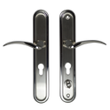 HOOPLY 2018T Lever Door Handle with Thumbturn - Stainless Steel - Left Hand