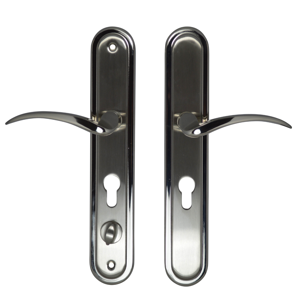 HOOPLY 2018T Lever Door Handle with Thumbturn - Stainless Steel - Right Hand