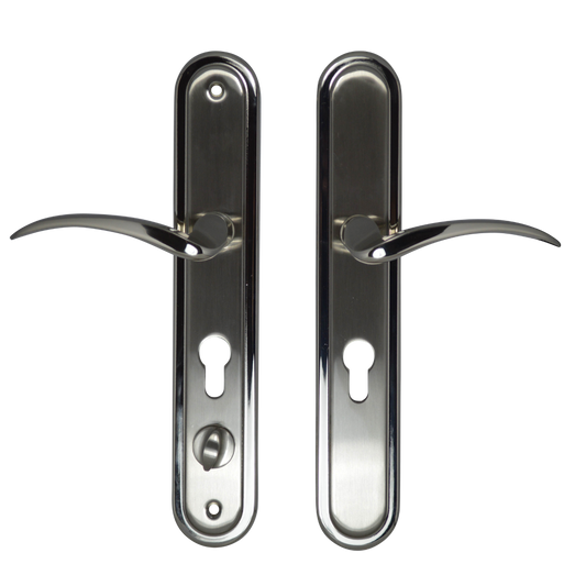 HOOPLY 2018T Lever Door Handle with Thumbturn - Stainless Steel - Right Hand