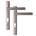 LOXTA Stealth Double Locking Lever Handle (Euro External) - 122mm 92PZ - Brushed Silver
