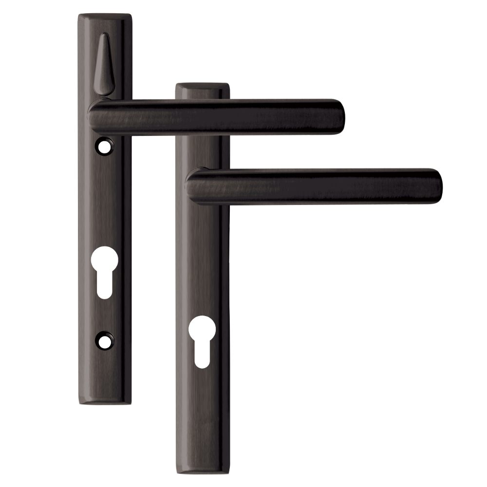 LOXTA Stealth Double Locking Lever Handle (Euro External) - 122mm 92PZ - Polished Black