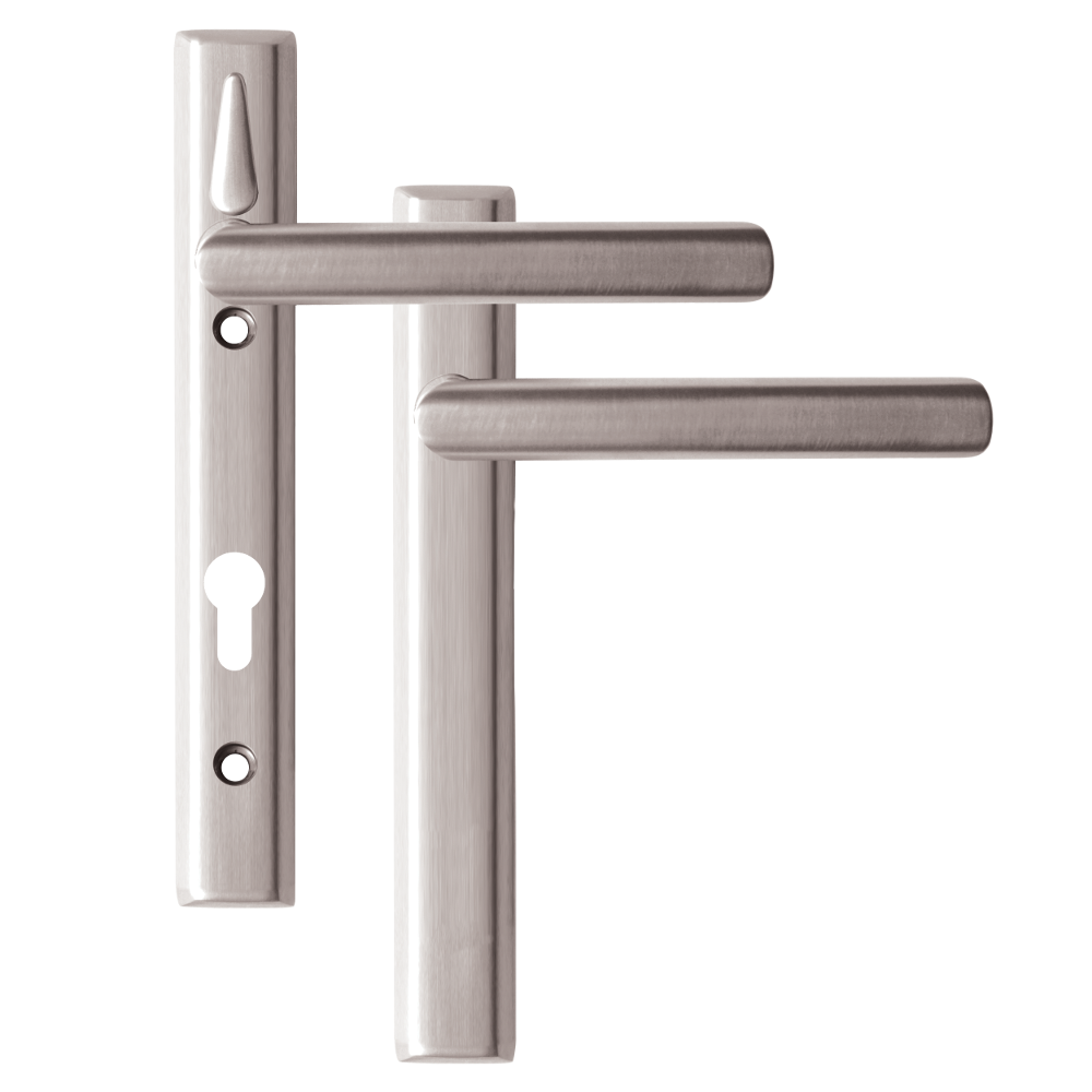 LOXTA Stealth Double Locking Lever Handle (Blank External) - 122mm 92PZ - Polished Silver