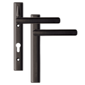 LOXTA Stealth Double Locking Lever Handle (Blank External) - 122mm 92PZ - Polished Black