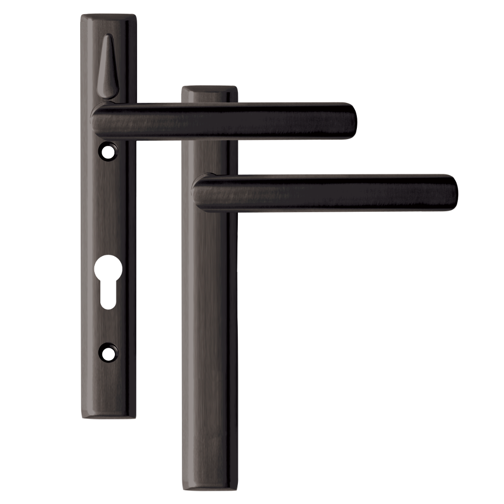 LOXTA Stealth Double Locking Lever Handle (Blank External) - 122mm 92PZ - Polished Black