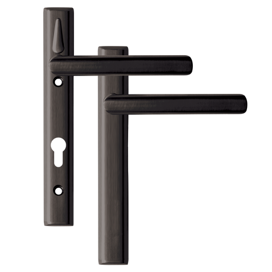 LOXTA Stealth Double Locking Lever Handle (Blank External) - 122mm 92PZ - Polished Black