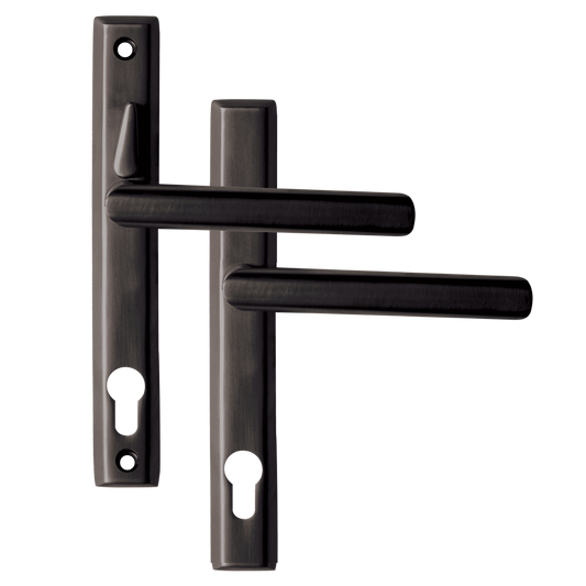 LOXTA Stealth Double Locking Lever Handle (Euro External) - 211mm 92PZ - Polished Black