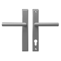 LOXTA Stealth Double Locking Lever Handle (Blank External) - 211mm 92PZ - Brushed Silver
