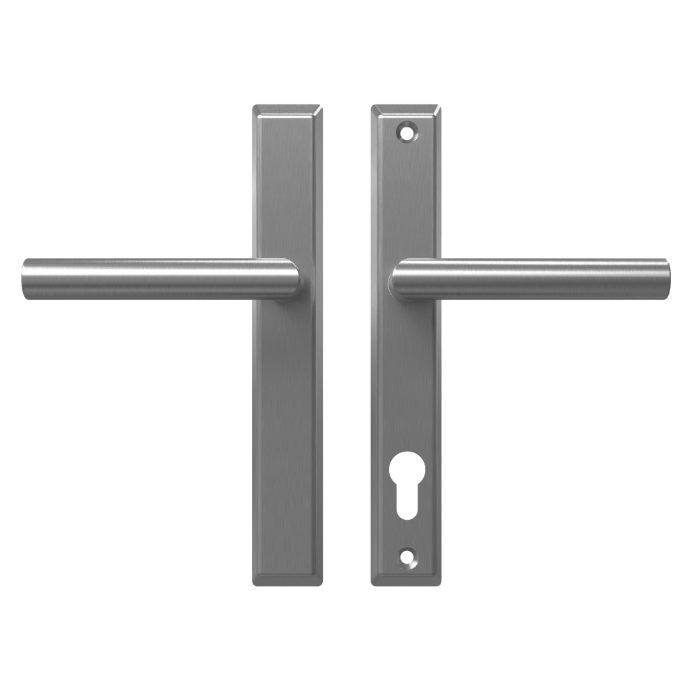 LOXTA Stealth Double Locking Lever Handle (Blank External) - 211mm 92PZ - Brushed Silver
