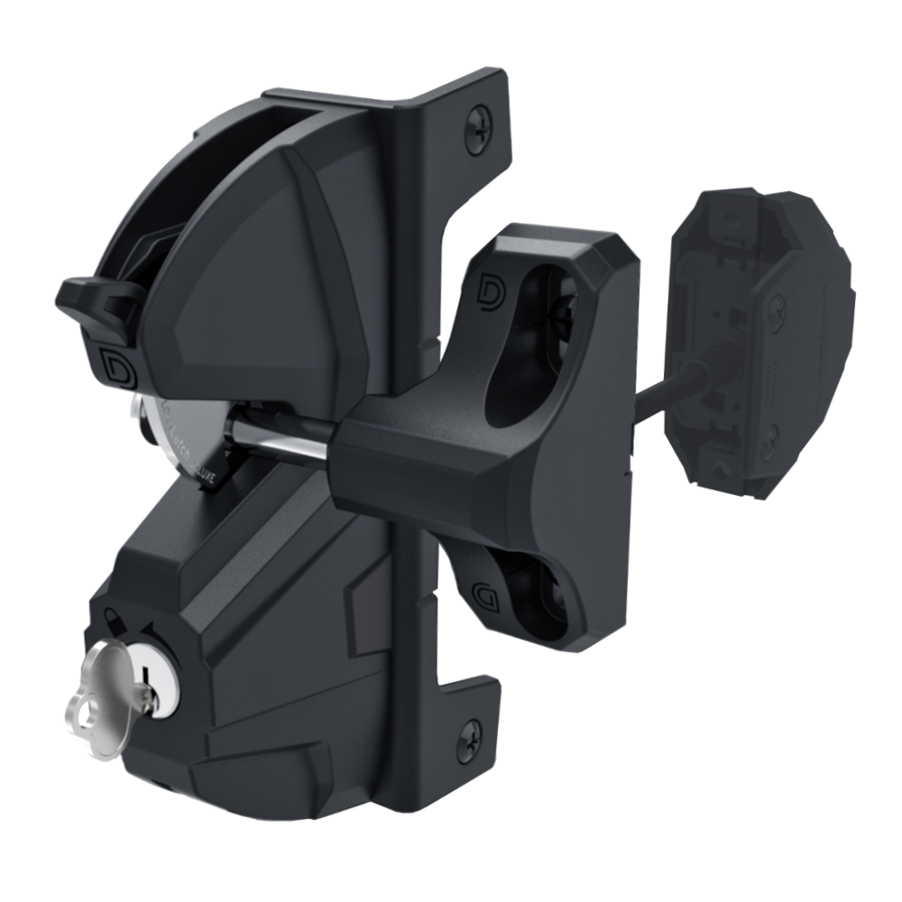 D&D Lokk Latch Deluxe 3 Gate Lock With External Access - Lockable from both sides LLD3LDRB