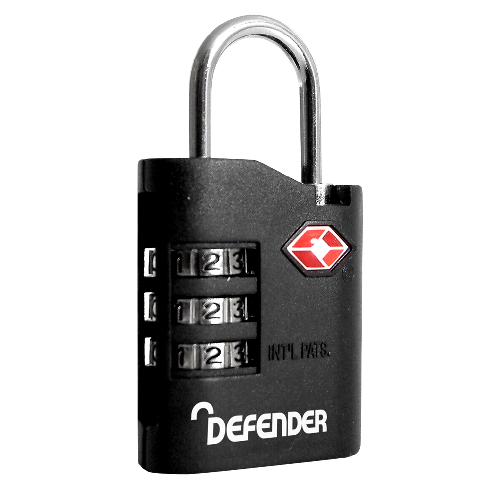 DEFENDER TSA Travel Sentry Padlock - Combi Locking - 35mm Single Combi