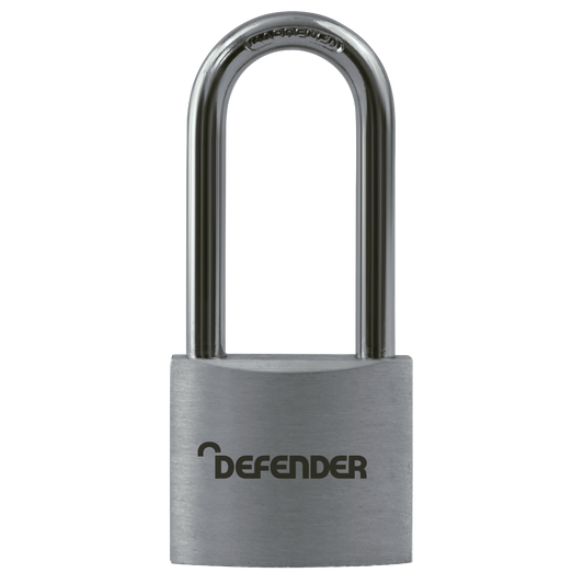 DEFENDER Aluminium Long Shackle Padlock - 40mm Long Shackle