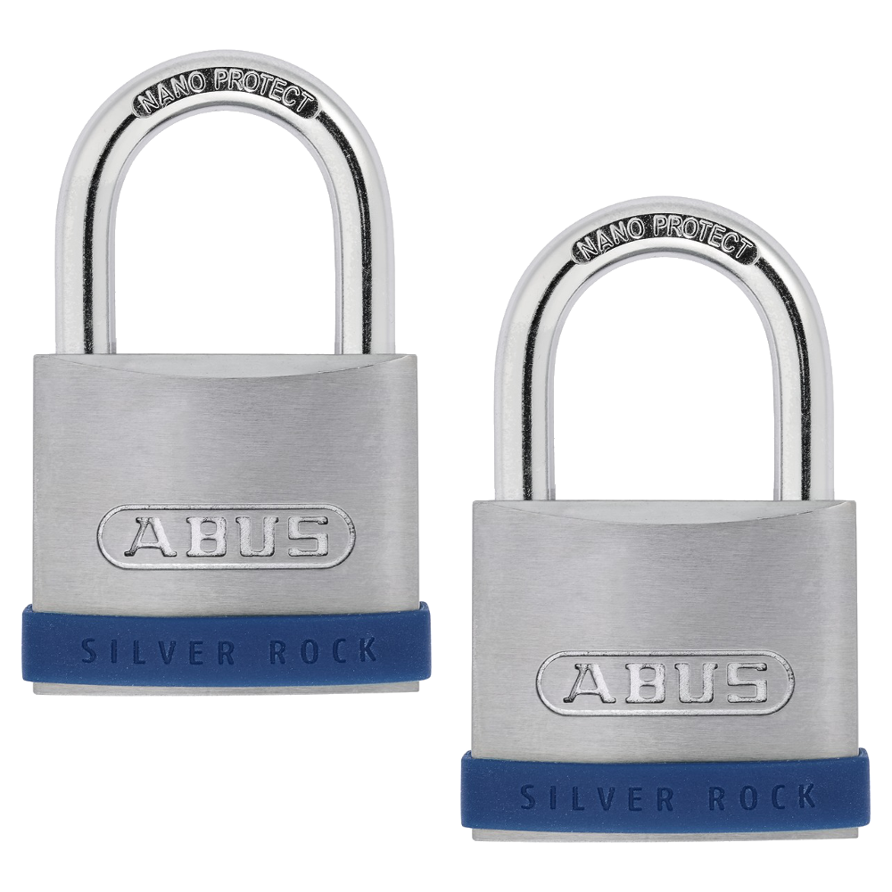 ABUS Silver Rock 5 Open Shackle Padlock - 50mm KA Visi - Twin Pack