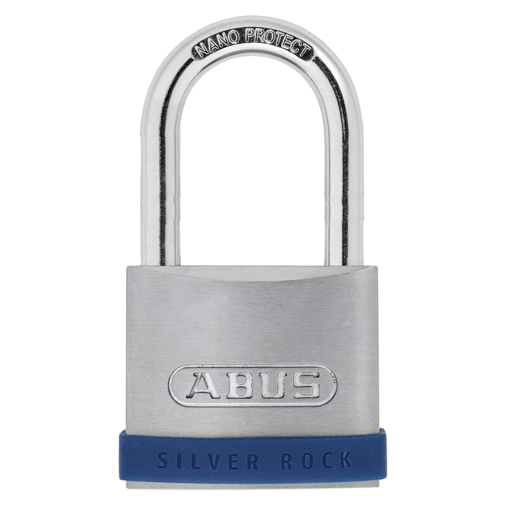 ABUS Silver Rock 5 Long Shackle Padlock - 50mm KD Visi - 80mm Shackle