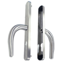 FULLEX Nanocoast Plate Mounted Lever Handle Furniture - Polished Silver