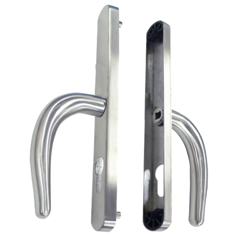 FULLEX Nanocoast Plate Mounted Lever Handle Furniture - Polished Silver