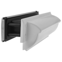 TROJAN TS008 Unicorn Letter Plate - Brushed Silver & White