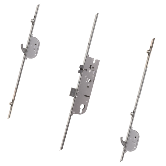MACO Lever Operated Latch & Deadbolt Single Spindle - 2 Hook 4 Oval Cam - 45/92