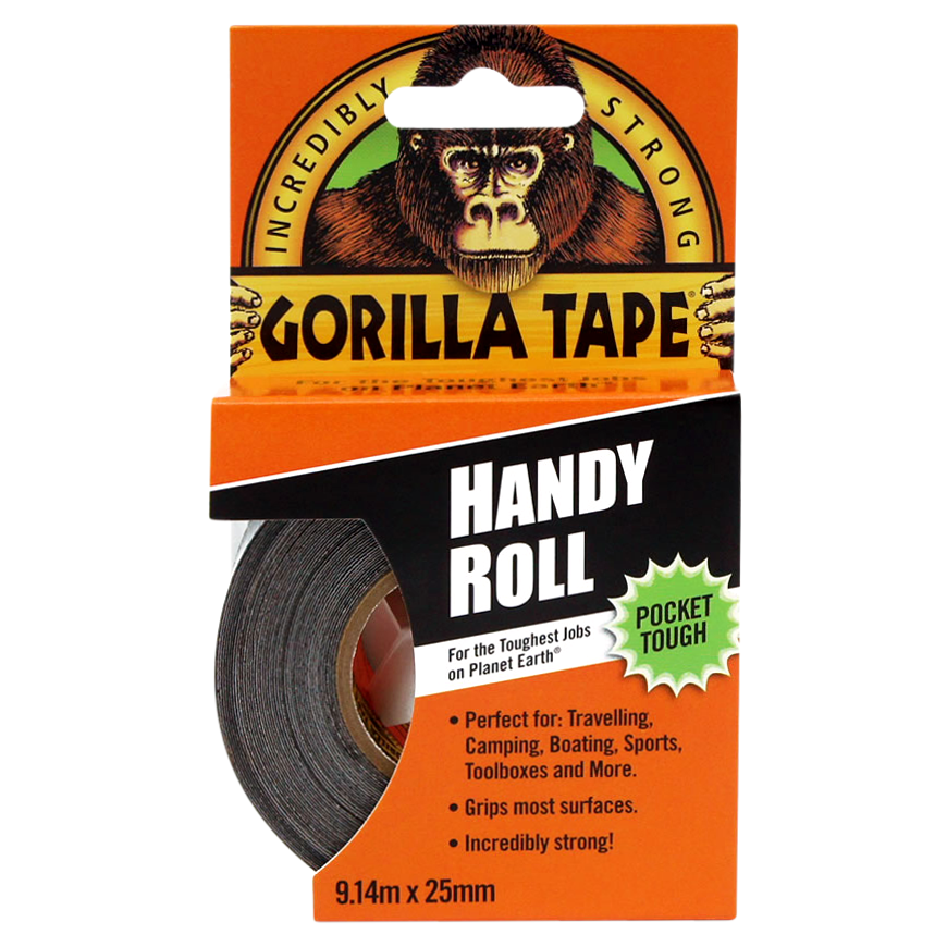 GORILLA Tape - Black - 9m Handy Roll