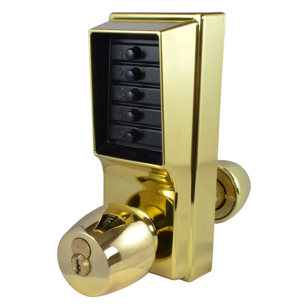 DORMAKABA Simplex 1000 Series 1021B Knob Operated Digital Lock With Key Override - PB With Cylinder 1021B-03