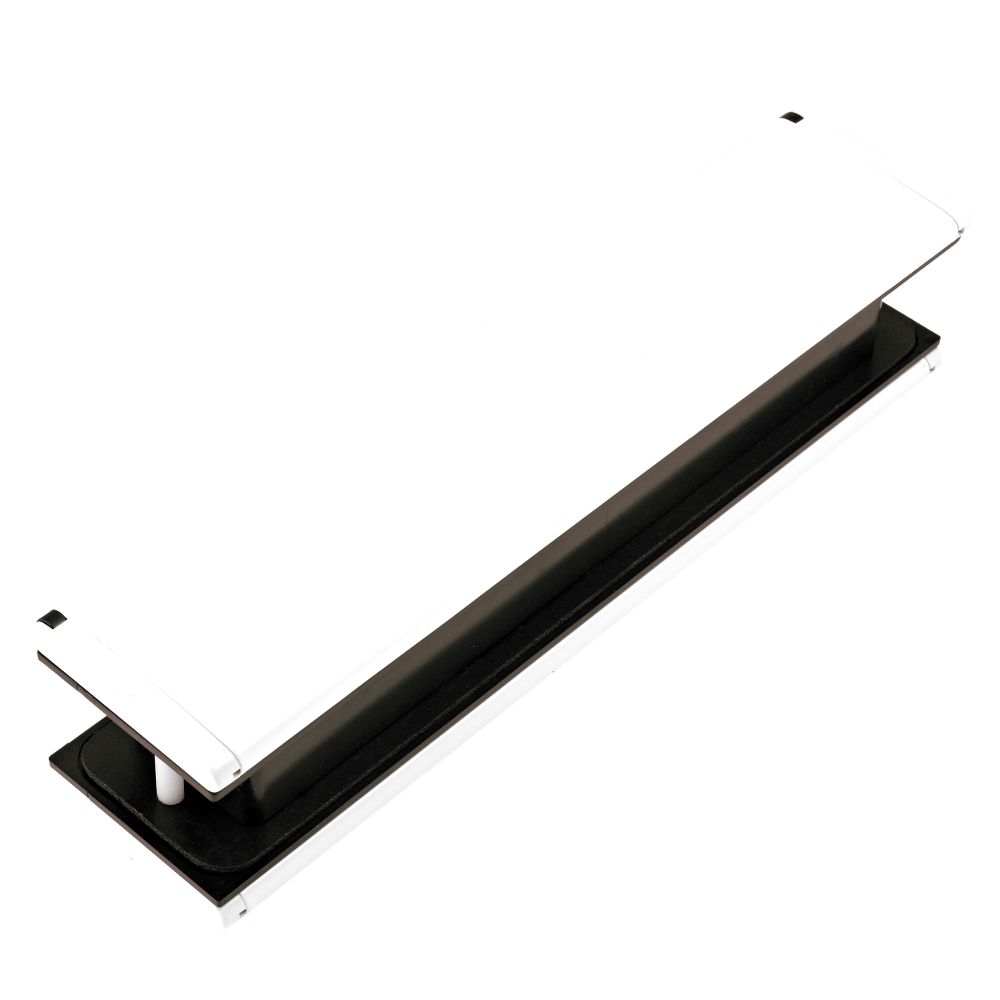 Trojan 38mm - 78mm Letter Plate - White & White