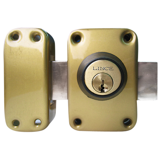 LINCE Rim Deadlock 3916 Keyed Both Sides - Gold - Keyed Both Sides