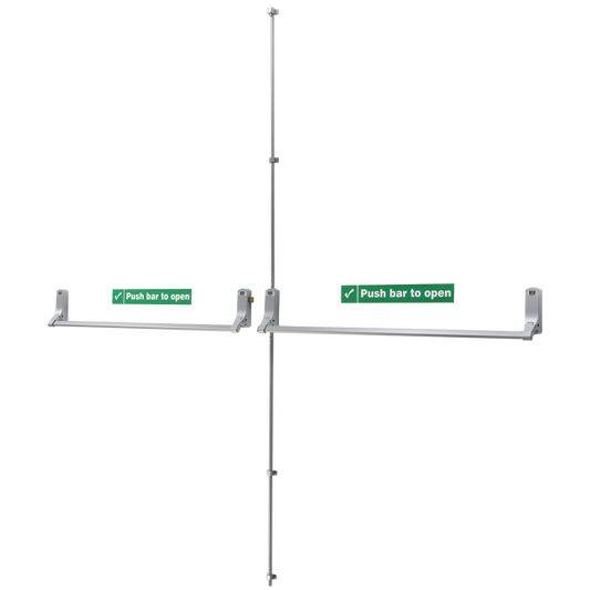 UNION ExiSAFE Panic Bolt Set To Suit Rebated Double Doors - To Suit Metal Doors