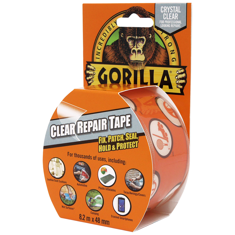 GORILLA Clear & Repair Tape 8.2m - 8.2m Clear