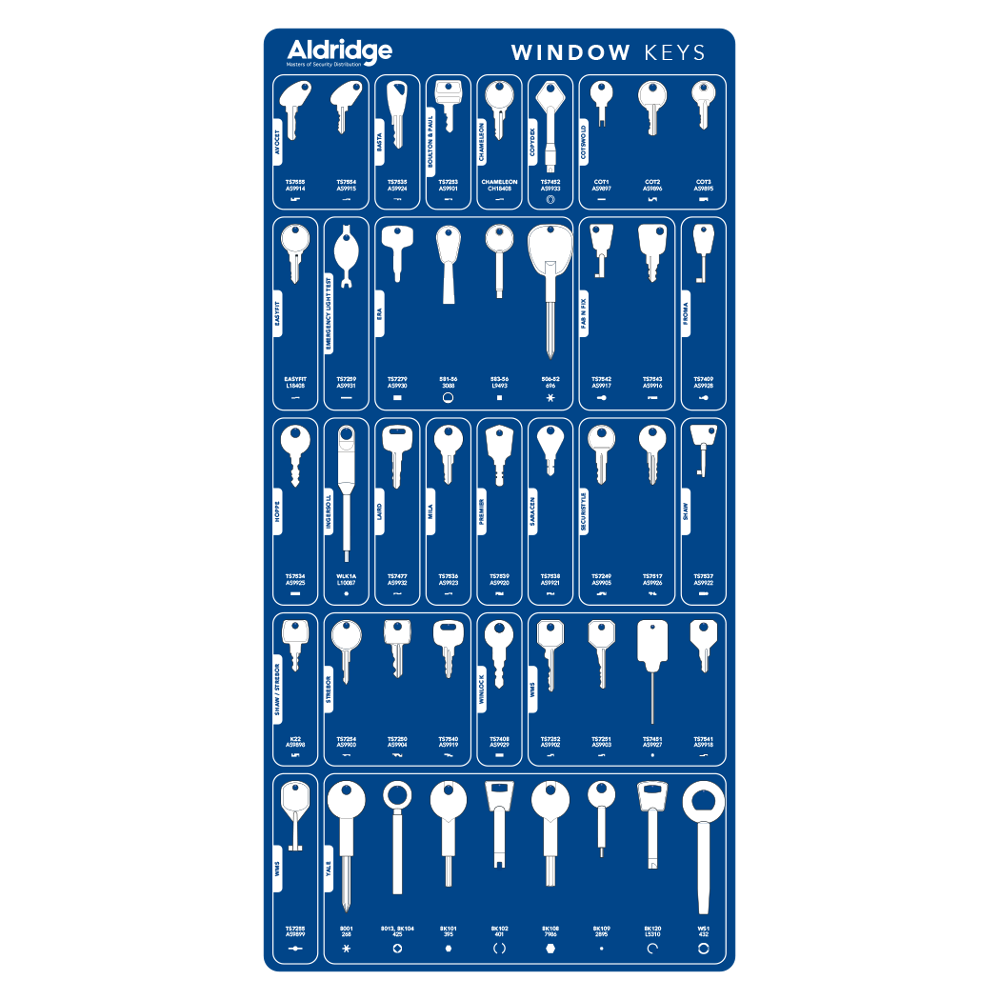 ALDRIDGE Keyboards -Fully Stocked Window Board - Fully Stocked With Keys