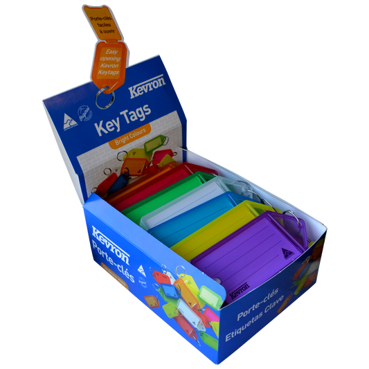 KEVRON ID35 Big Tags Box of 30 Assorted Colours - Box of 30 assorted colours