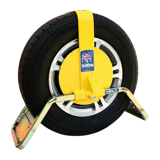 BULLDOG QD Series Wheel Clamp To Suit Caravans & Trailers - QD44 Tyres 165 to 205mm Width 355 to 380mm Rim Dia