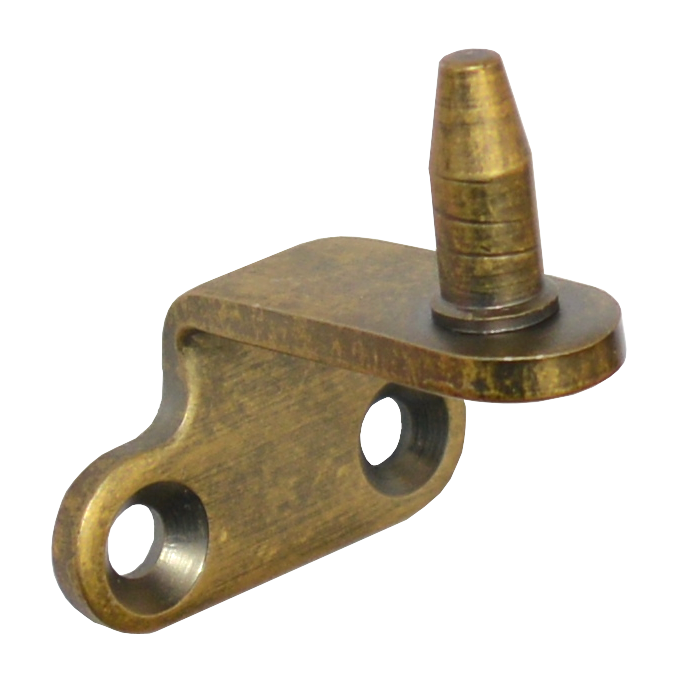 STEEL WINDOW FITTINGS B375 Peg Stay Pin Bracket for Side Hung Windows - Antique Brass