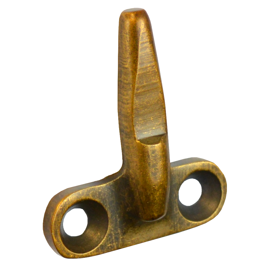STEEL WINDOW FITTINGS B375 Back of Stay Bracket - Antique Brass