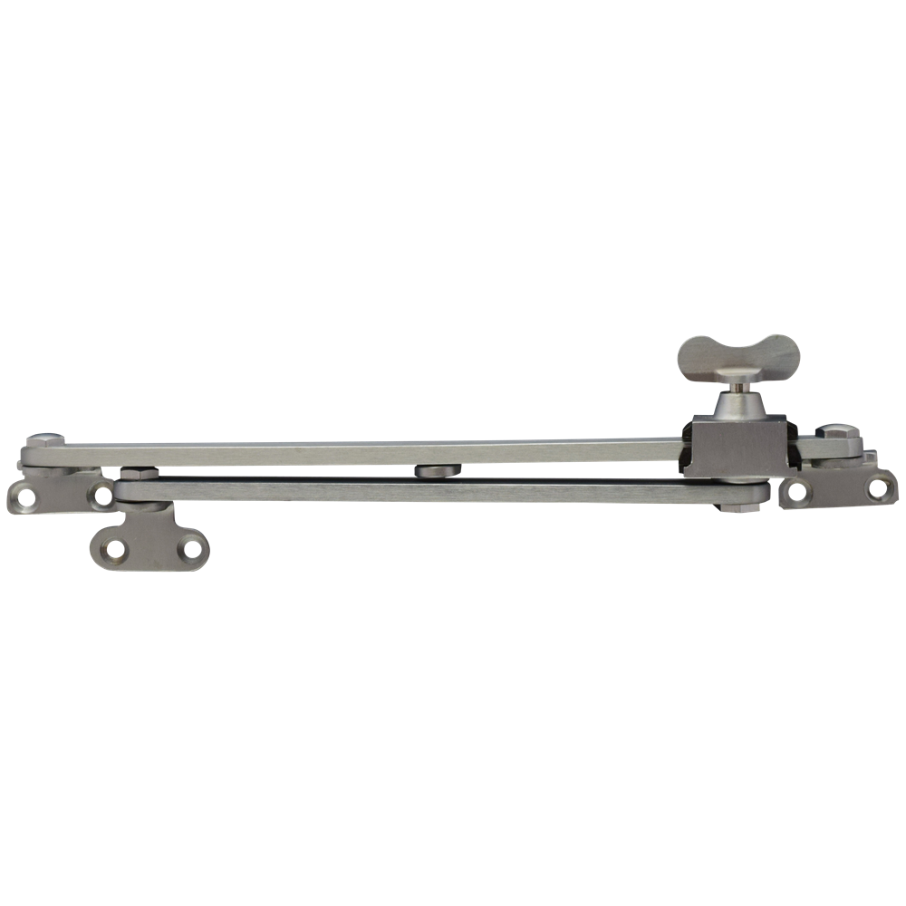 STEEL WINDOW FITTINGS B59 OG Slide Stay Butterfly - 250mm x 190mm Satin Chrome