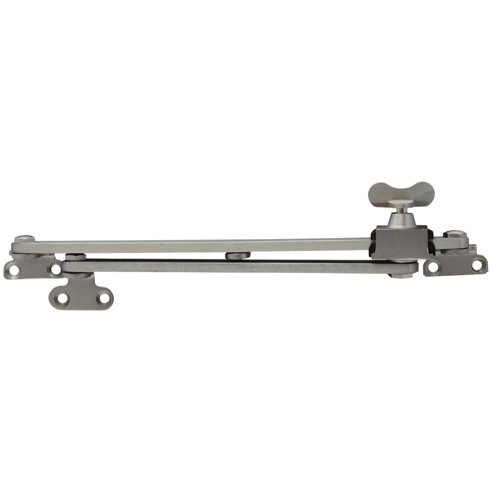 STEEL WINDOW FITTINGS B59 OG Slide Stay Butterfly - 300mm x 240mm Satin Chrome