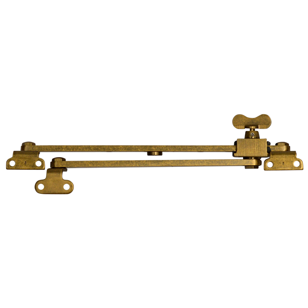 STEEL WINDOW FITTINGS B59 OG Slide Stay Butterfly - 250mm x 190mm Antique Brass