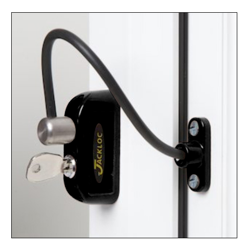 JACKLOC Pro-5 Lockable Cable Window Lock - Black