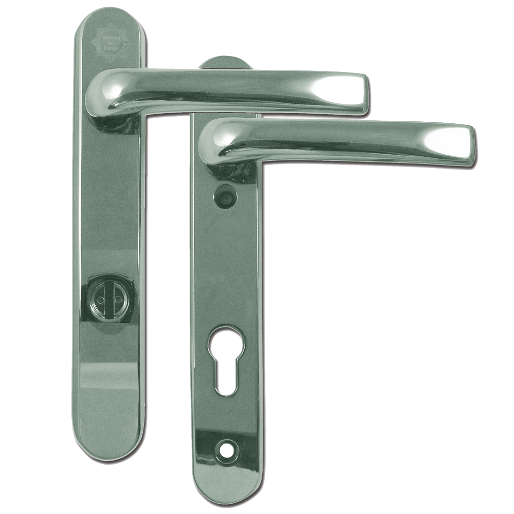 MILA Kite Secure PAS24 2 Star 220mm Lever/Lever Door Furniture - Chrome - Bagged
