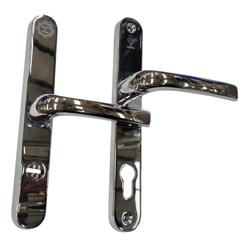 MILA Kite Secure PAS24 2 Star 240mm Lever/Lever Door Furniture 92/62 Centres - Chrome - Bagged