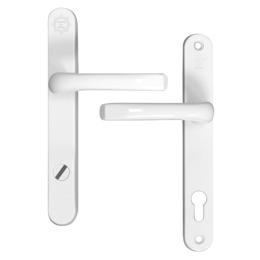 MILA Kite Secure PAS24 2 Star 240mm Lever/Lever Door Furniture - White - Bagged