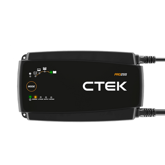 CTEK PRO25 25A Battery Support Unit & Charger For 12V Vehicles - PRO25S With 2m Mains Cable