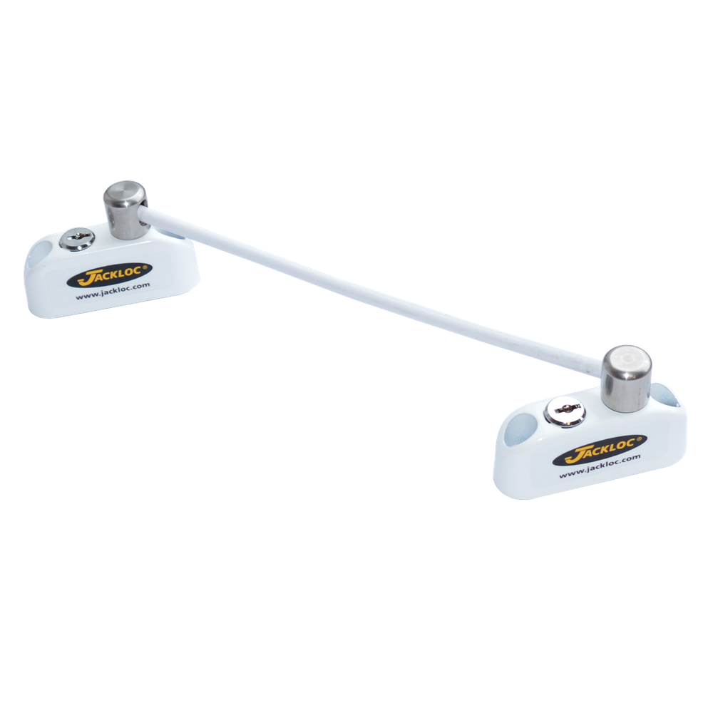 JACKLOC Pro-5 Duo Lockable Double Bullet Window Restrictor - White