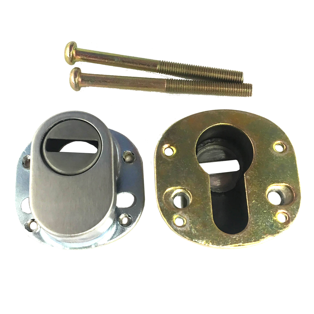 HOOPLY Cylinder Protector (Oval Cover) - Satin Chrome